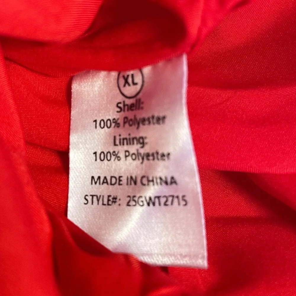 Fashion Nova Women Maxi Dress Vienne Draped Chiffon Holiday Glam XL Red